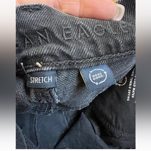 American Eagle Curvy Straight Black Charcoal Women’s Size 6 - Picture 7 of 8